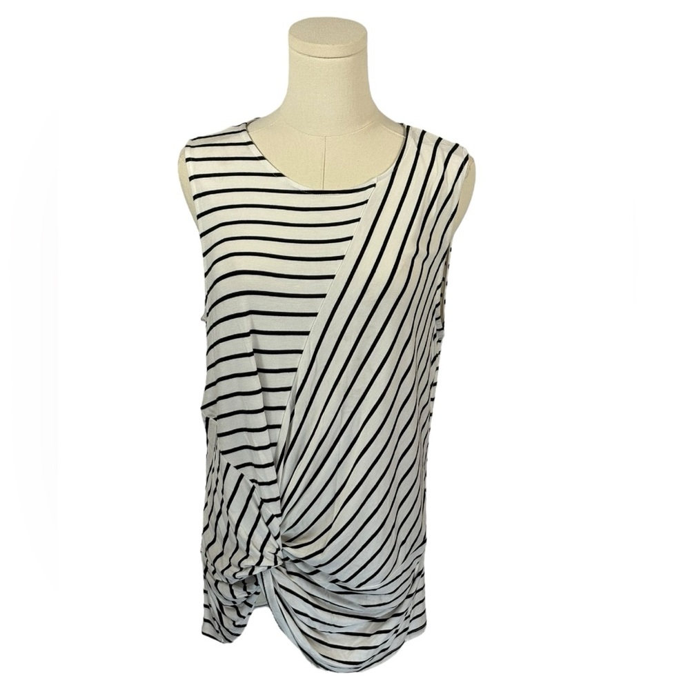 Striped Sleeveless Knot Top